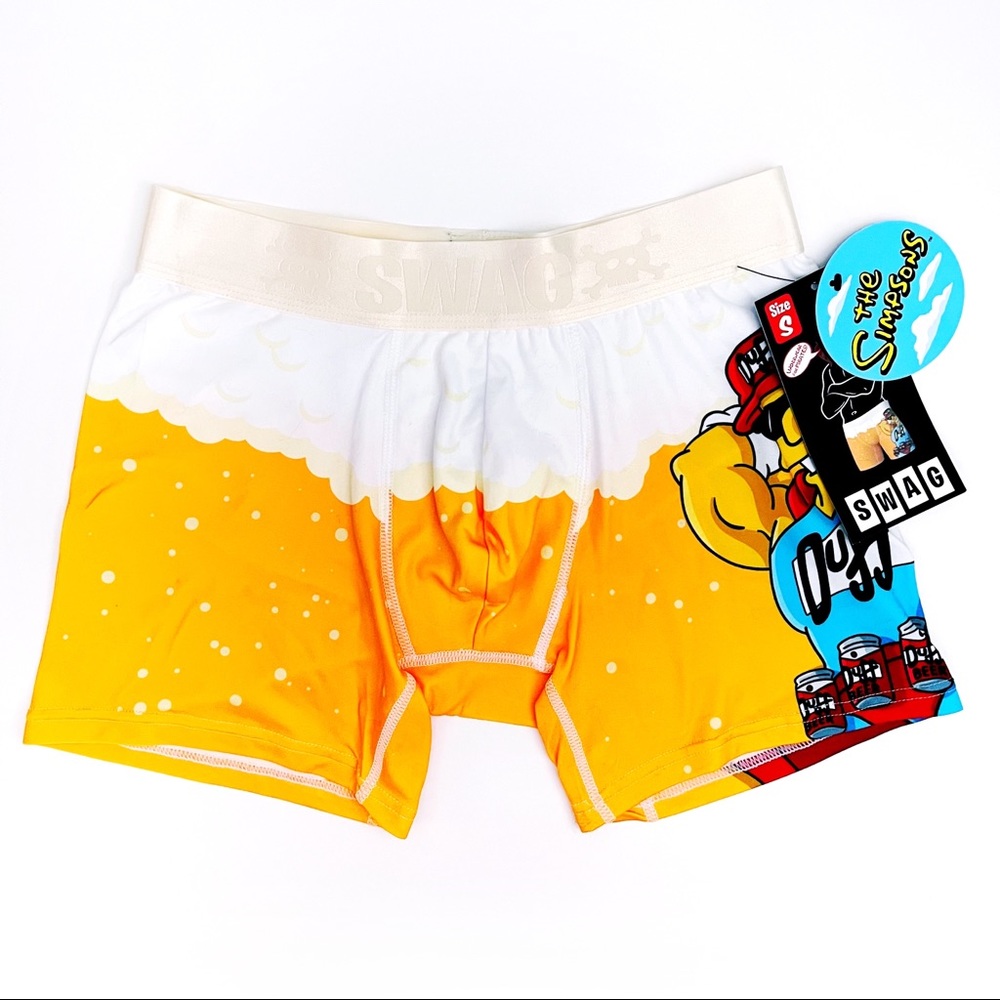 The Simpsons Duff Beer Boxer Briefs Mens Small Underwear Barry Duffman Fun Gift